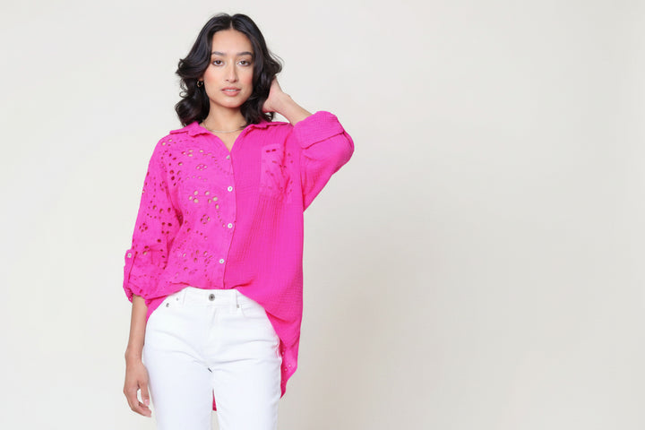 Blossom Eyelet Blouse by Diversegroup
