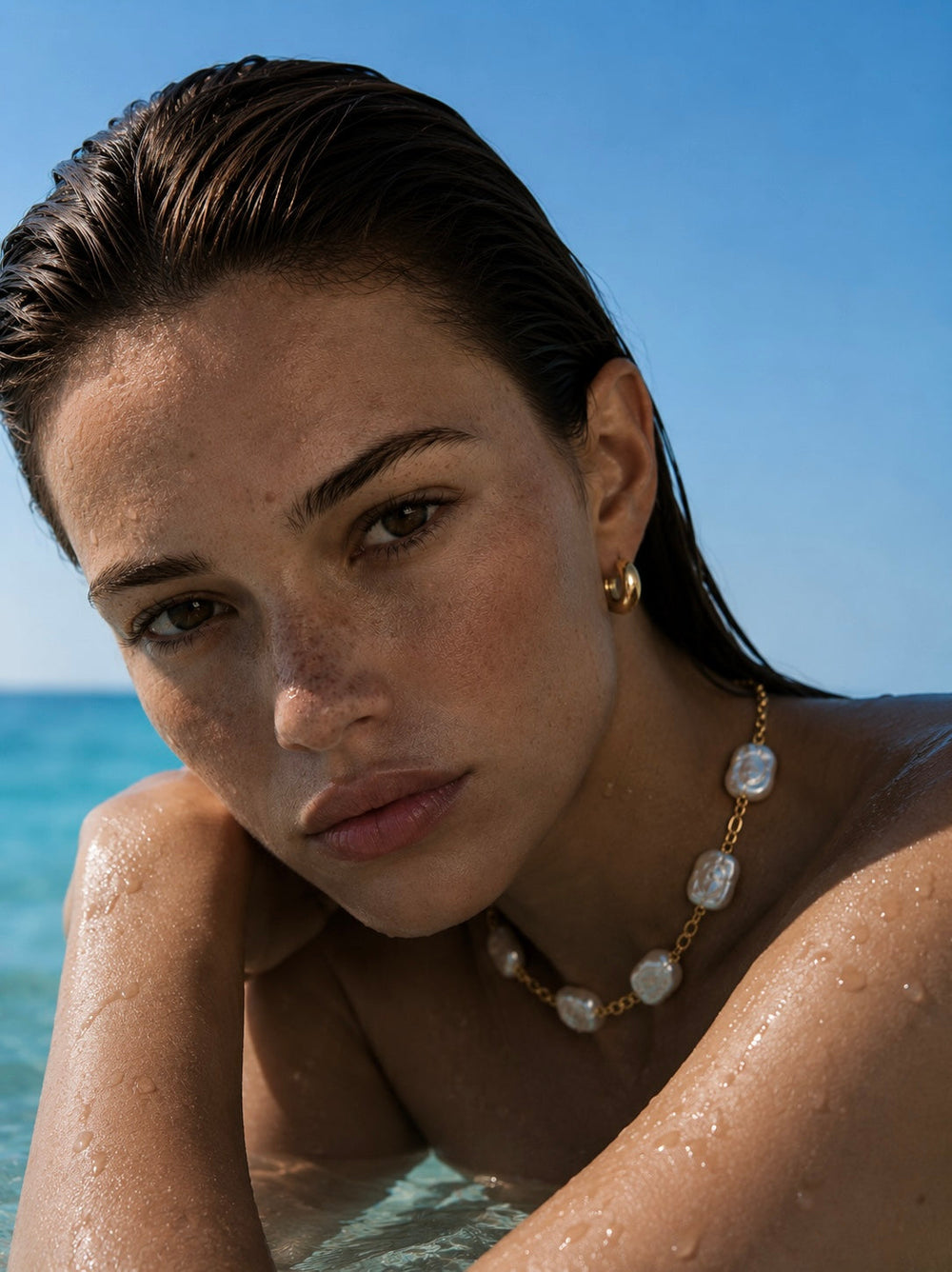 Capri Pearl Necklace from KADOU Boutique
