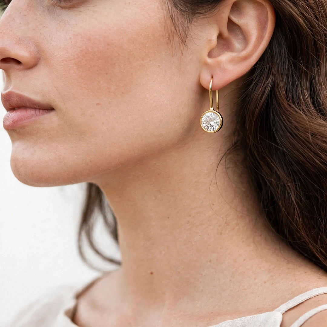 Lyla Bezel Earring from KADOU Boutique