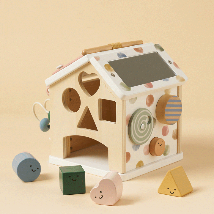 Tiny Land® Cottage Activity Cube - Morandi from KADOU Boutique