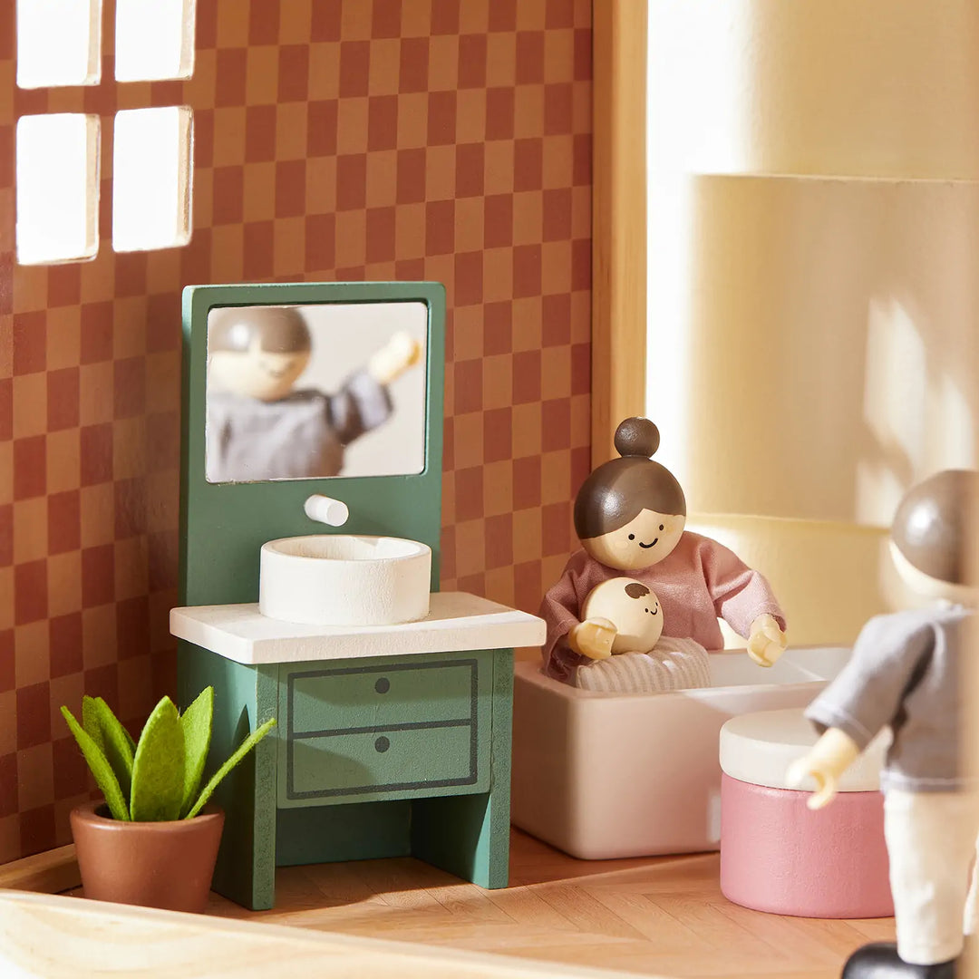 Tiny Land® Sweetwood Pegasus Dollhouse &amp; Wooden Dollhouse Dolls