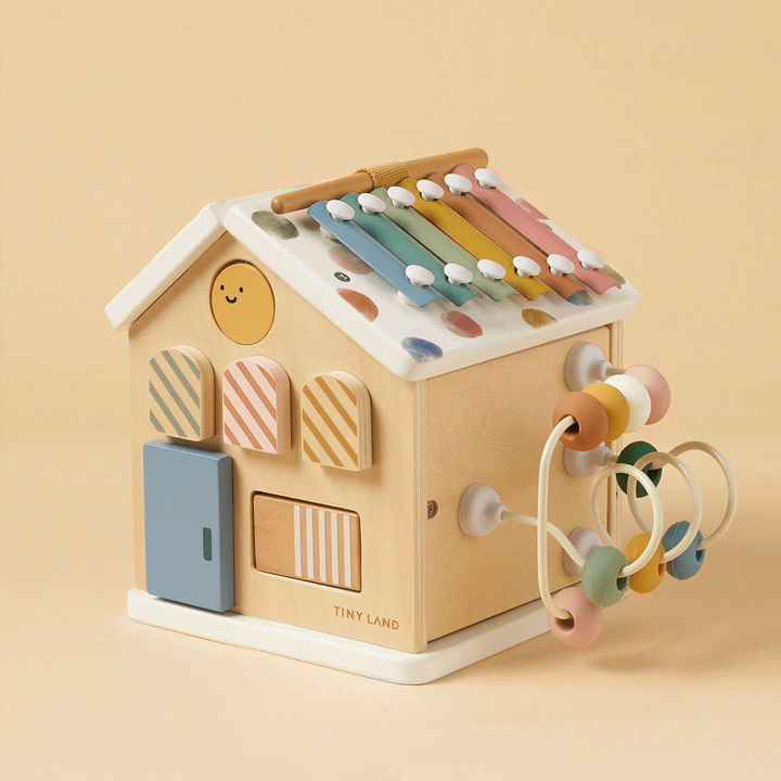 Tiny Land® Cottage Activity Cube - Morandi from KADOU Boutique