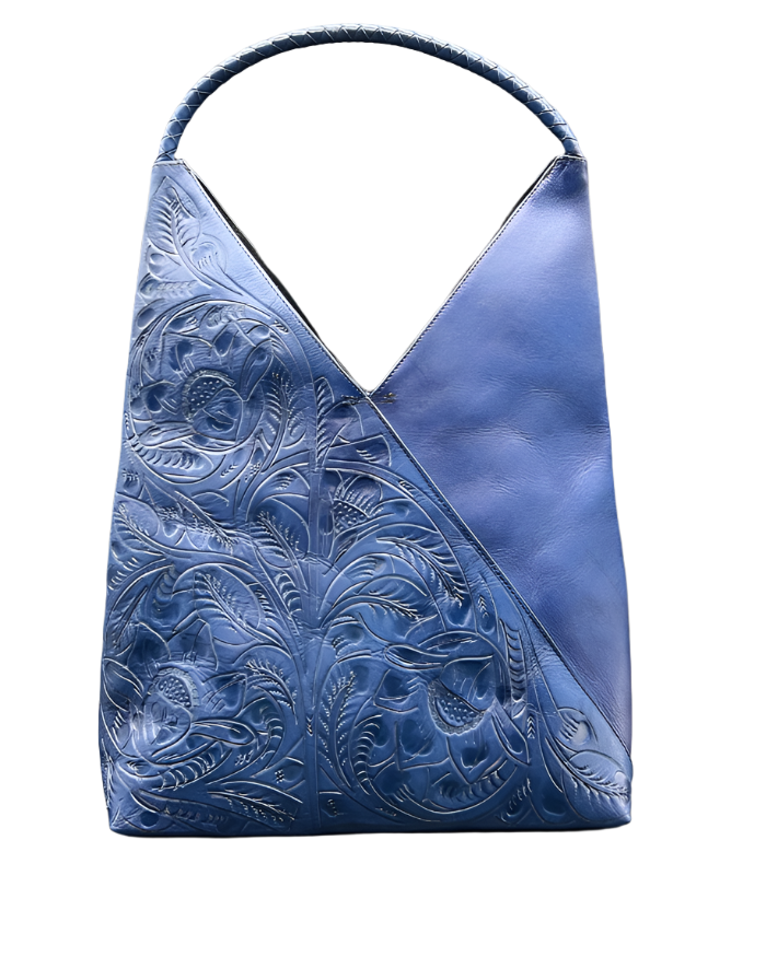 The Nancy Ann | Hand-Tooled Leather Shoulder Bag from KADOU Boutique