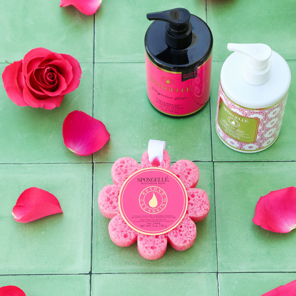 Bulgarian Rose Wild Flower, Body Wash Refill, and Body Lotion Set from KADOU Boutique