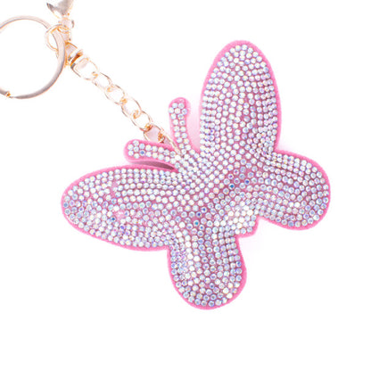 Bling Crystal Rhinestone Butterfly Keychain