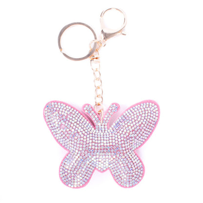 Bling Crystal Rhinestone Butterfly Keychain