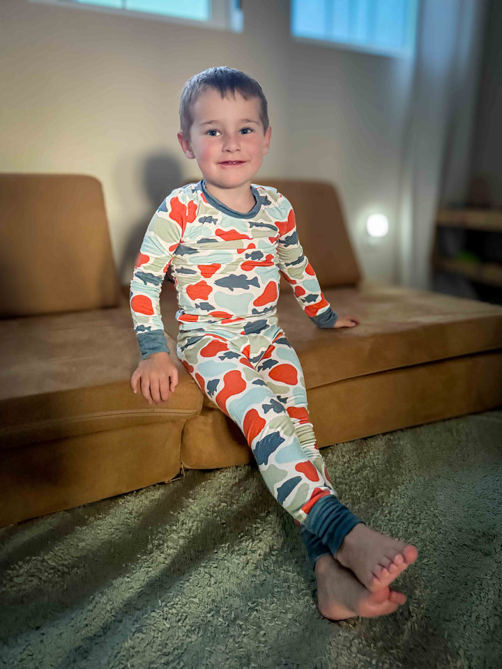 Camo fish bamboo pj set