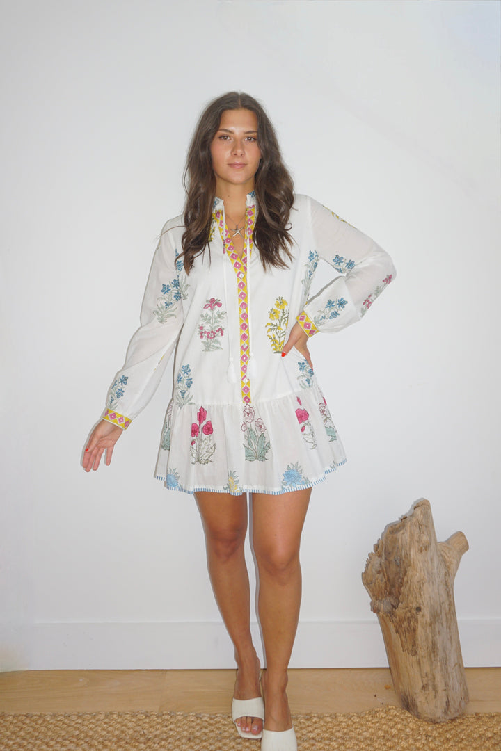 Carrie Mixed Print Floral Dress from KADOU Boutique