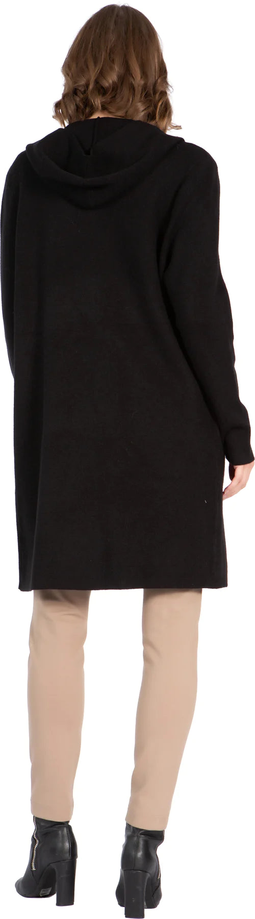 Cardigan Sweater with Hooded Collar