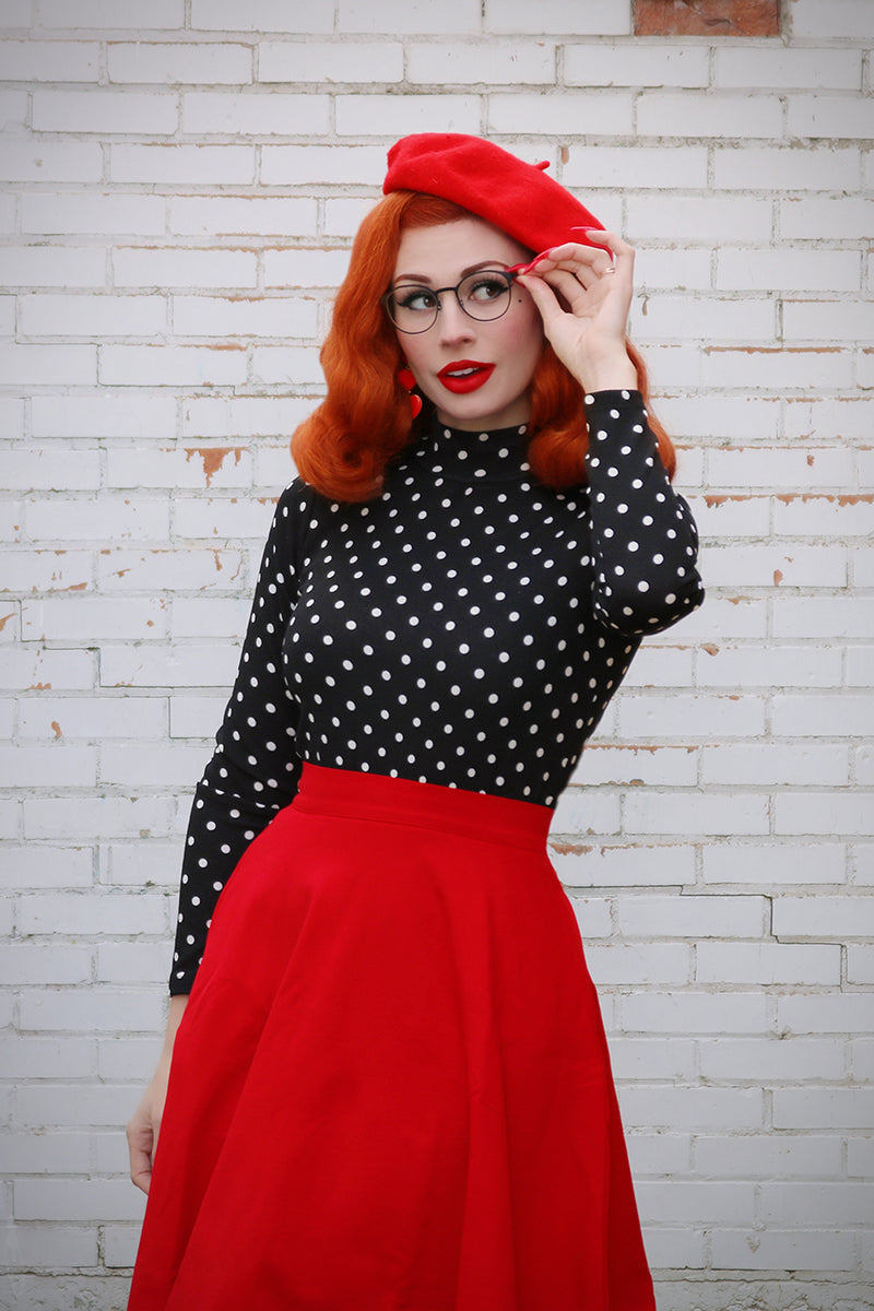 Charlotte Nova Skirt in Red - Plus Sizes Only from KADOU Boutique