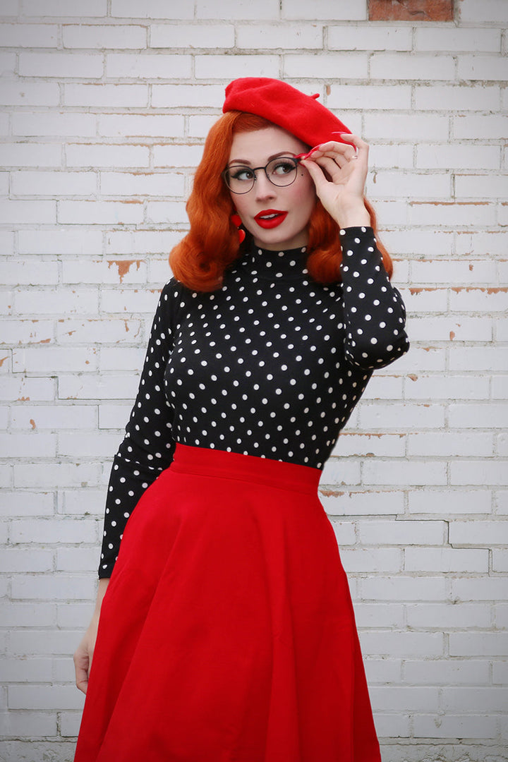 Charlotte Nova Skirt in Red - Plus Sizes Only from KADOU Boutique