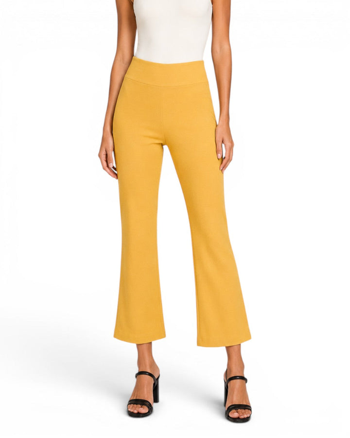 Krazy Larry P600 Pull On Wide Ankle Pant - Gold from KADOU Boutique