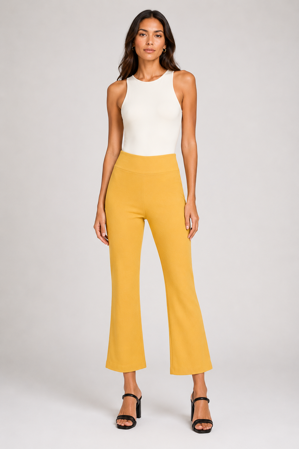 Krazy Larry P600 Pull On Wide Ankle Pant - Gold from KADOU Boutique