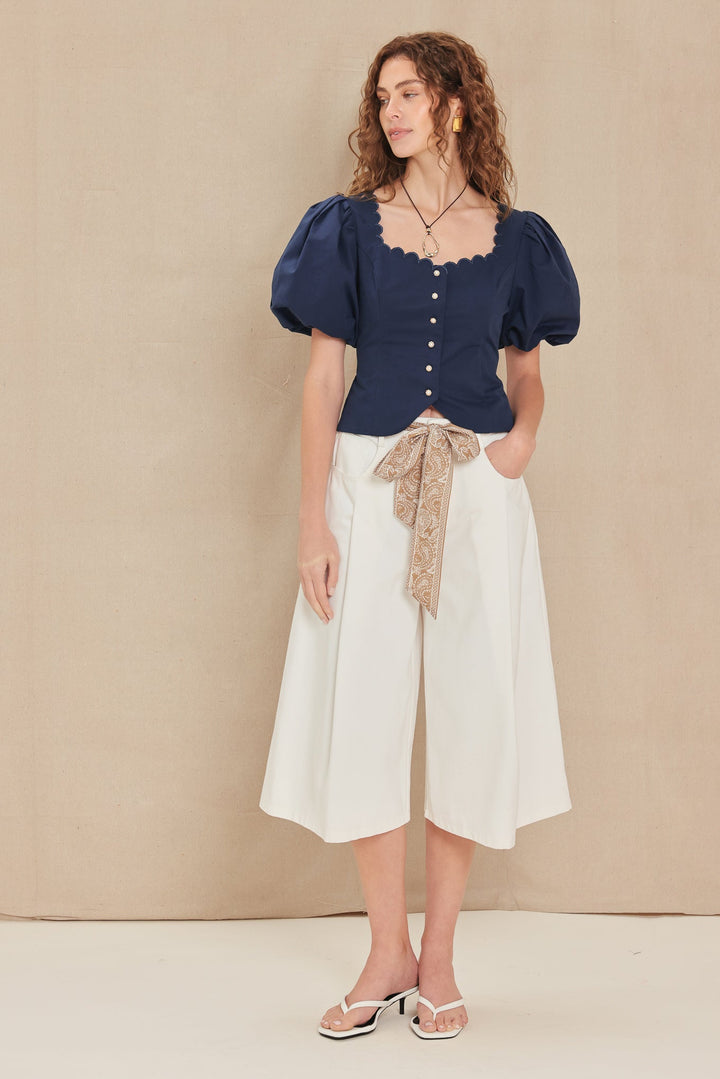 Marbella Moment Woven Culotte Pants from KADOU Boutique