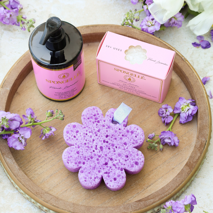 French Lavender Wild Flower, Pedi Buffer, and Body Wash Refill Set from KADOU Boutique