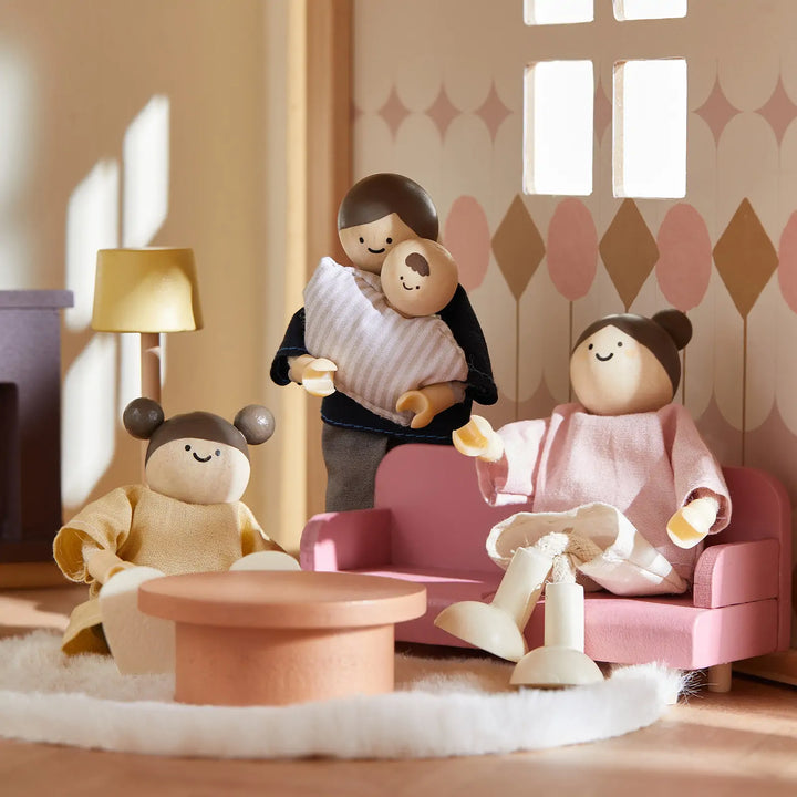 Tiny Land® Sweetwood Pegasus Dollhouse &amp; Wooden Dollhouse Dolls
