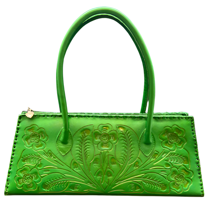 The Abby | Hand-Tooled Leather East to West Shoulder Handbag from KADOU Boutique