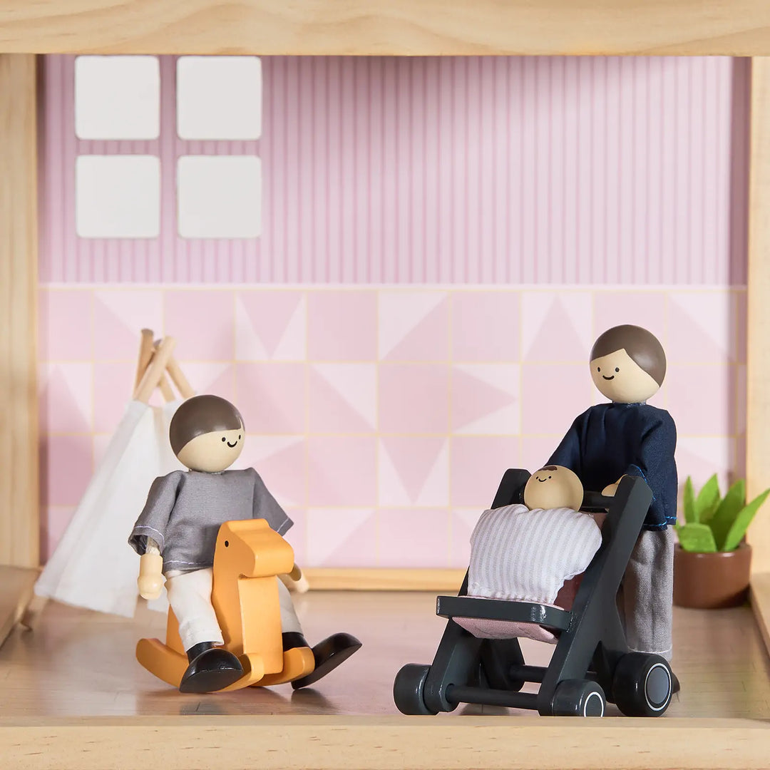 Tiny Land® Sweetwood Love Dollhouse &amp; Wooden Dollhouse Dolls