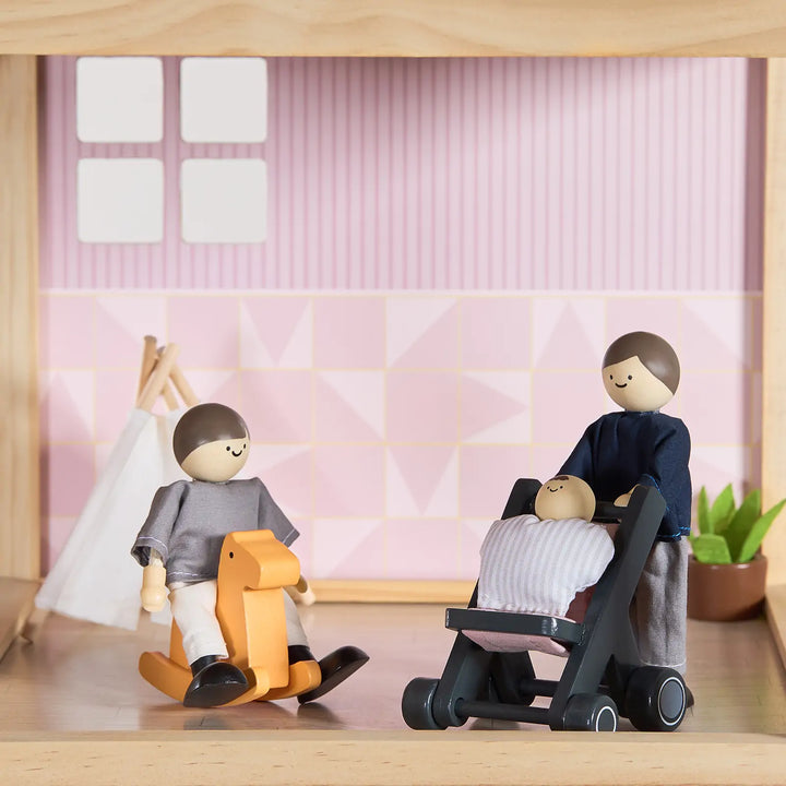 Tiny Land® Sweetwood Love Dollhouse &amp; Wooden Dollhouse Dolls