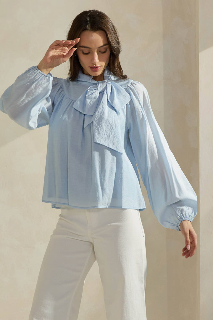 Bow-Tie Neck Blouse