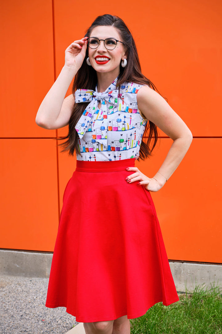 Charlotte Nova Skirt in Red - Plus Sizes Only from KADOU Boutique