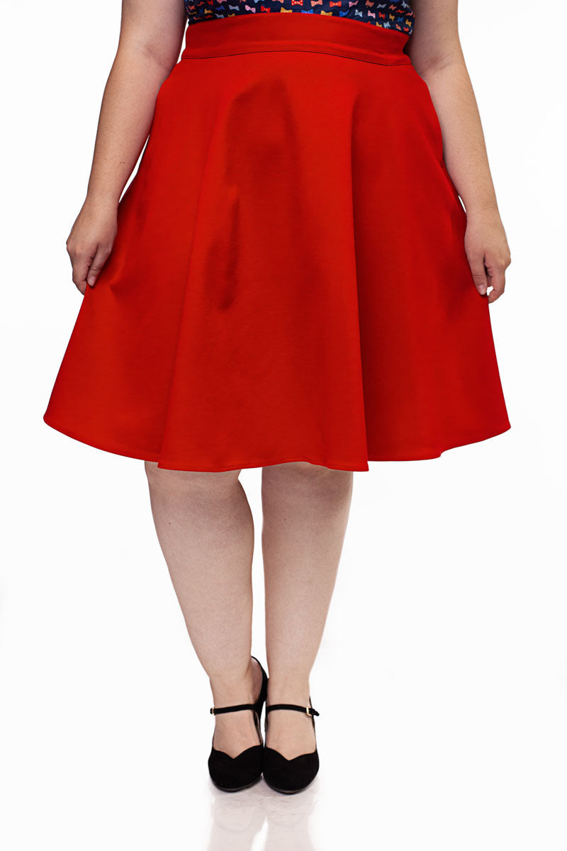 Charlotte Nova Skirt in Red - Plus Sizes only