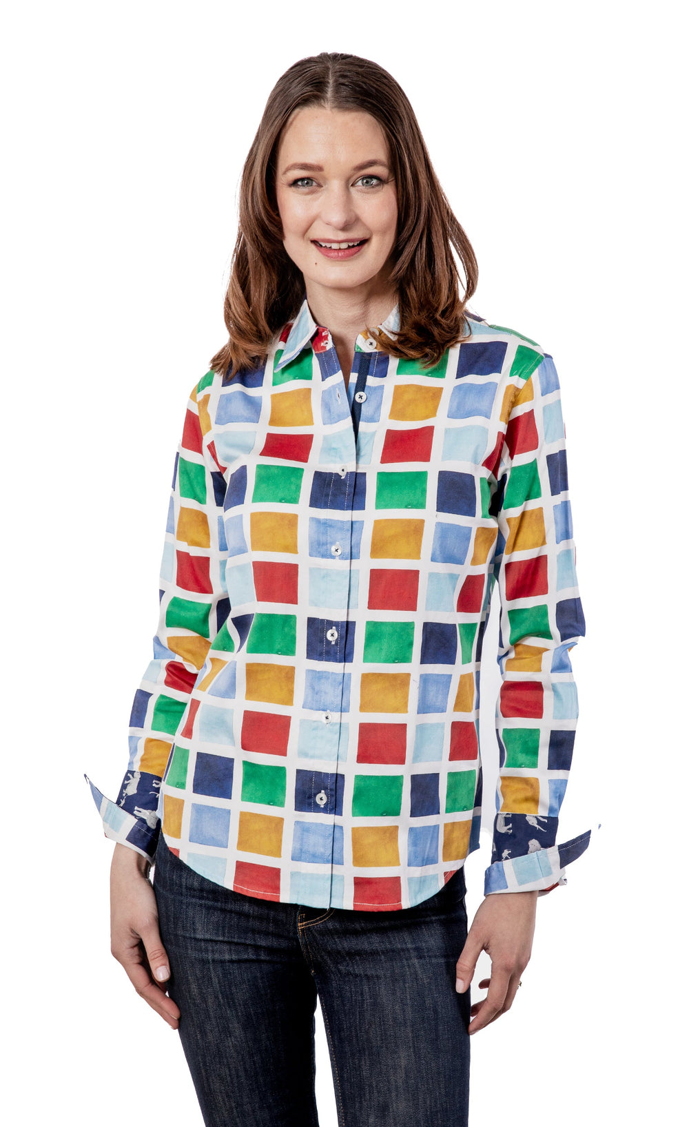 Rome Shirt Multi Colored Boxes from KADOU Boutique