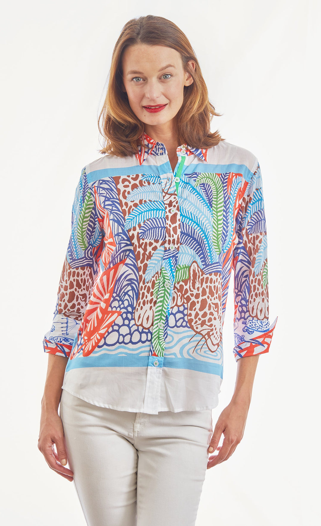 3/4 Sleeve Rome Shirt Hidden Cheetah from KADOU Boutique