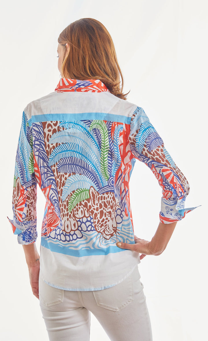3/4 Sleeve Rome Shirt Hidden Cheetah from KADOU Boutique