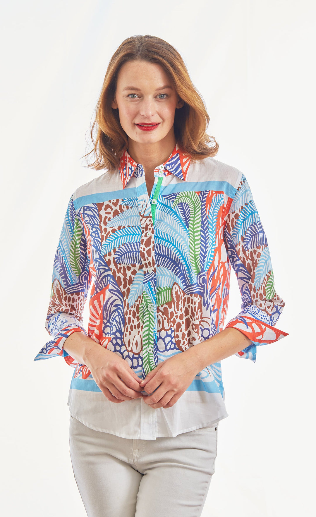 3/4 Sleeve Rome Shirt Hidden Cheetah from KADOU Boutique