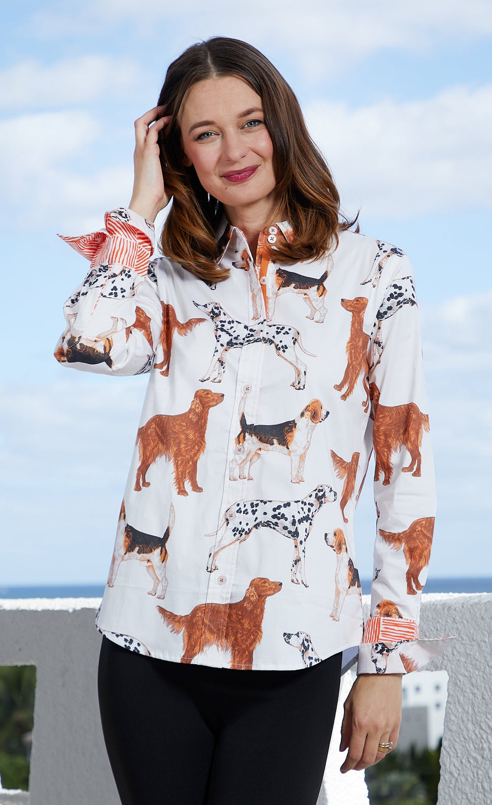Rome Shirt Doggies Print from KADOU Boutique