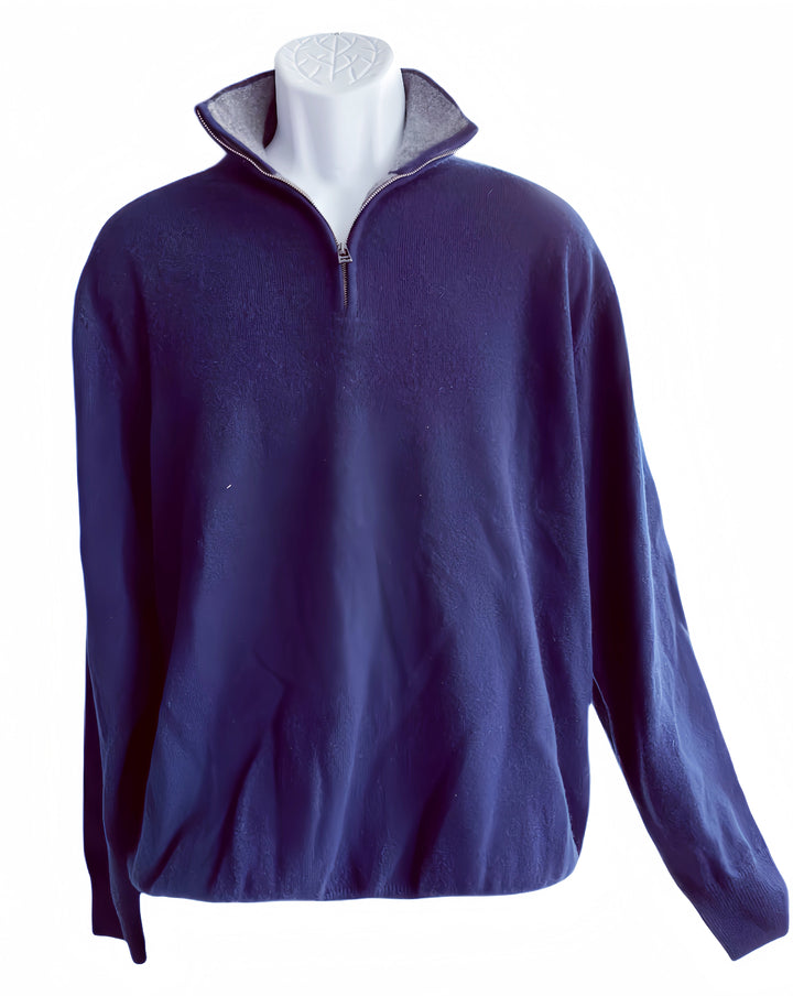 Men’s 100% Cashmere Quarter Zip Sweater 