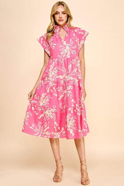 Tiered Tunic Dress - Pink