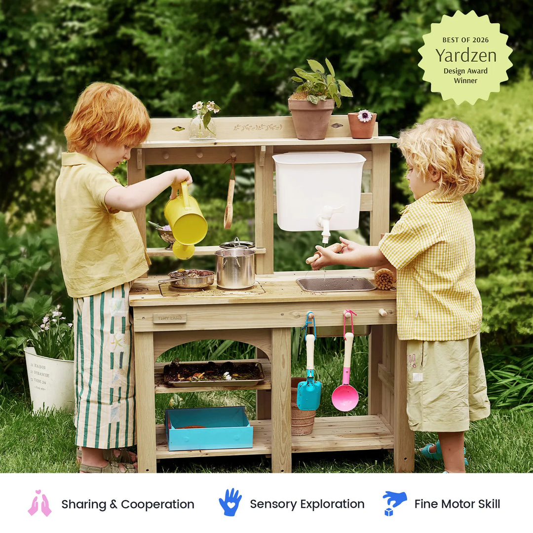 Tiny Land® Mud Kitchen - Duoplay Outdoor Play Kitchen for Kids from KADOU Boutique