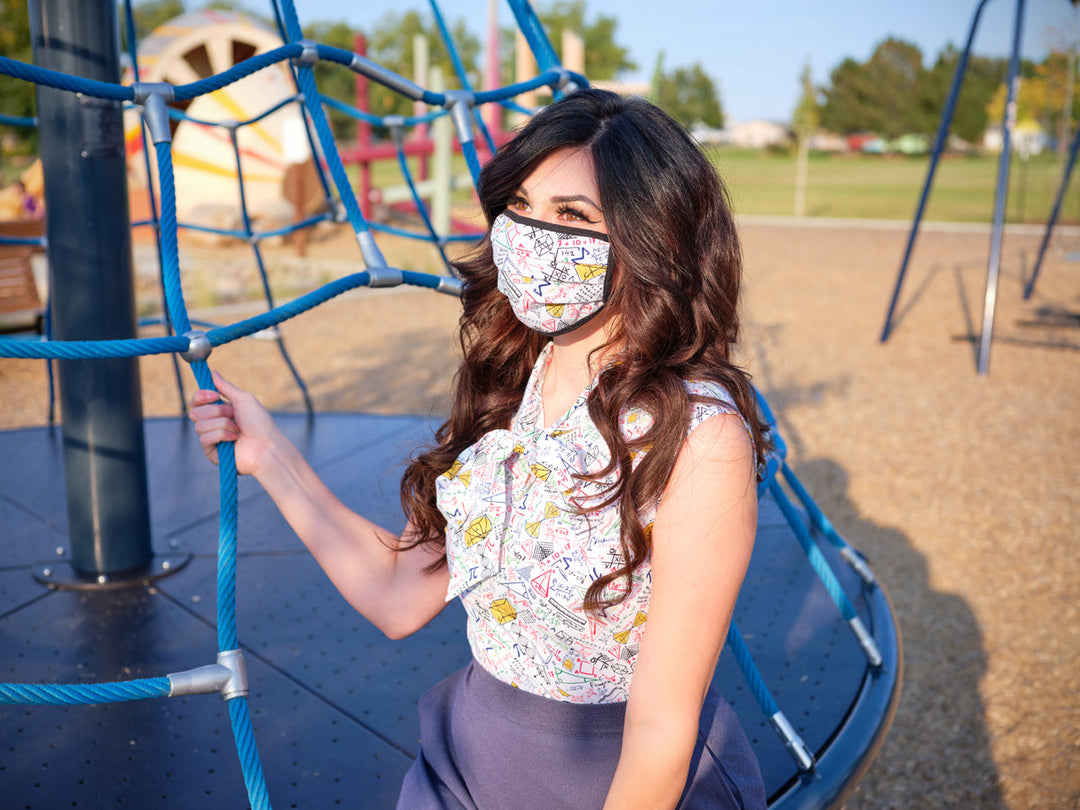 Celestial / Math Reversible Cotton Mask from KADOU Boutique
