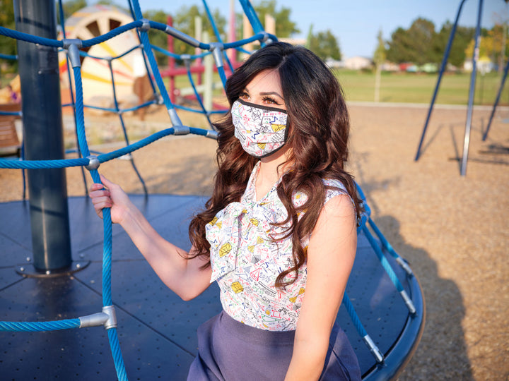 Celestial / Math Reversible Cotton Mask from KADOU Boutique