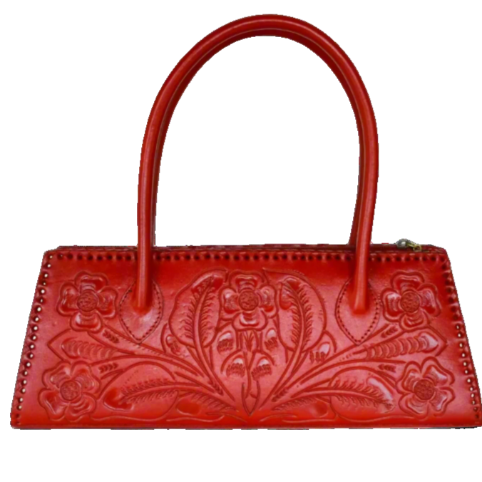 The Abby | Hand-Tooled Leather East to West Shoulder Handbag