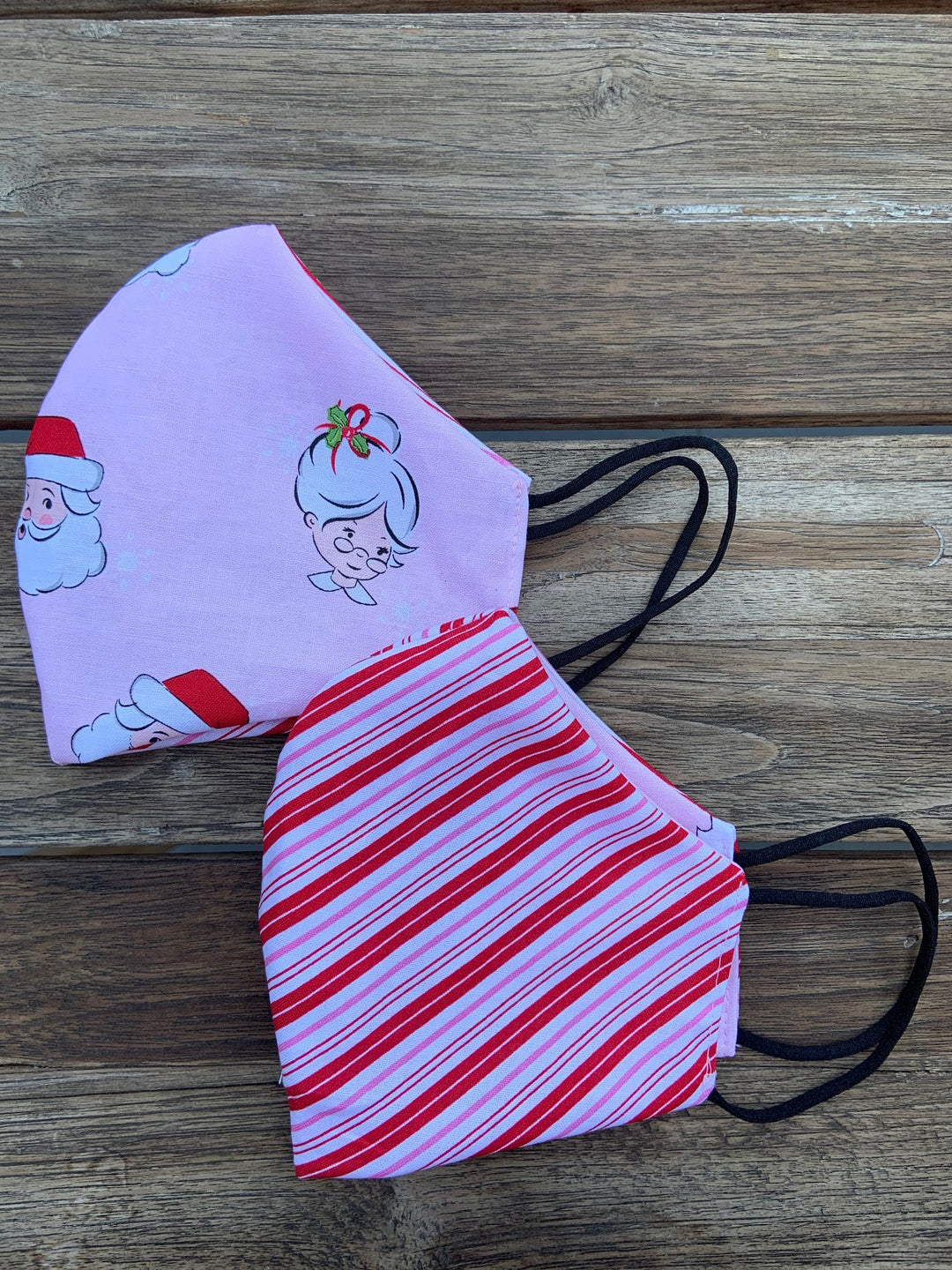 Mr. &amp; Mrs. Claus / Candy Stripes Reversible Mask