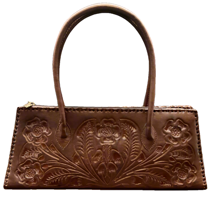 The Abby | Hand-Tooled Leather East to West Shoulder Handbag