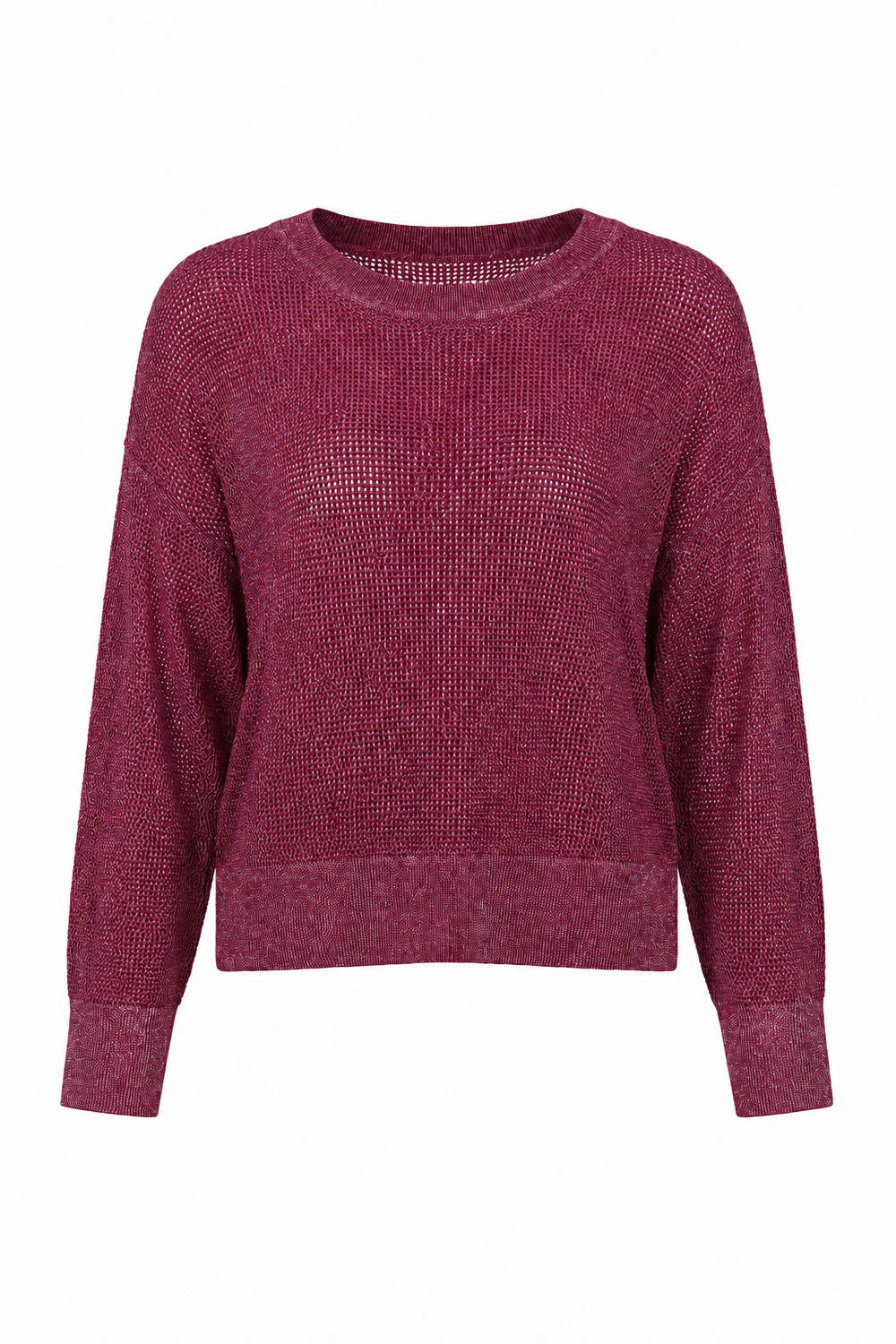 Pima Cotton Metallic Mini Seed Stitch - Crimson/silver from KADOU Boutique