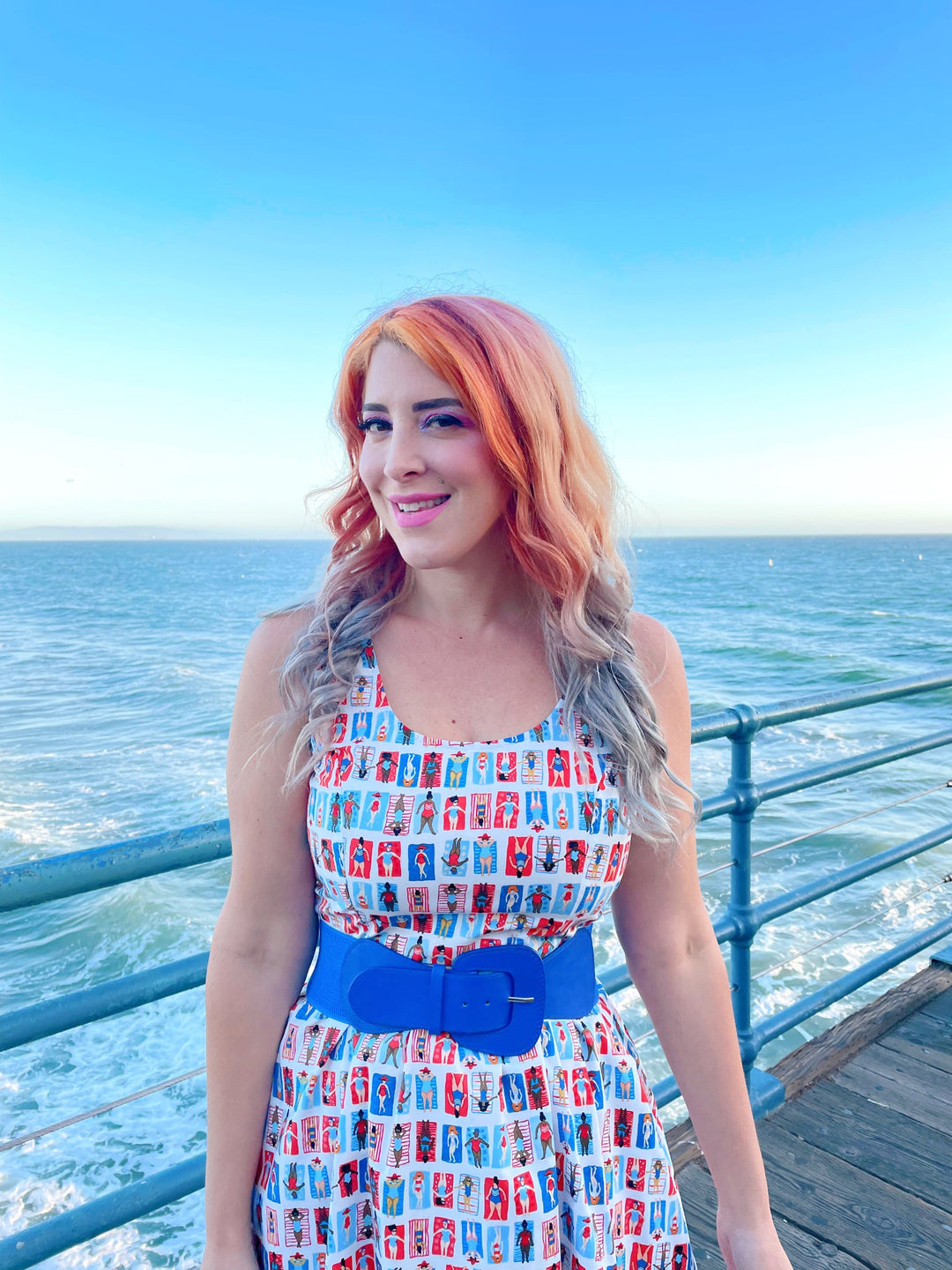 Sunny Days Fit &amp; Flare Dress - Large only