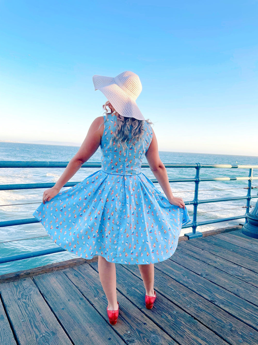 Elizabeth Dress in Windsurfer from KADOU Boutique