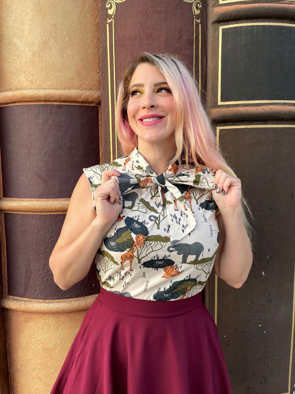 Safari Bow Top from KADOU Boutique