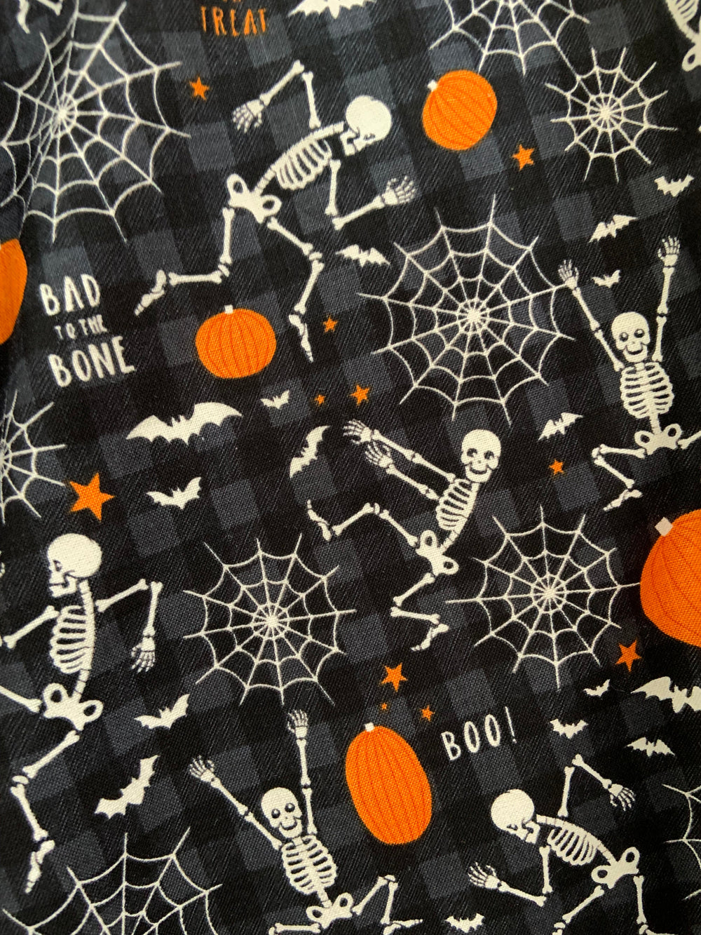 Glow in the Dark Dancing Bones Skater Skirt from KADOU Boutique