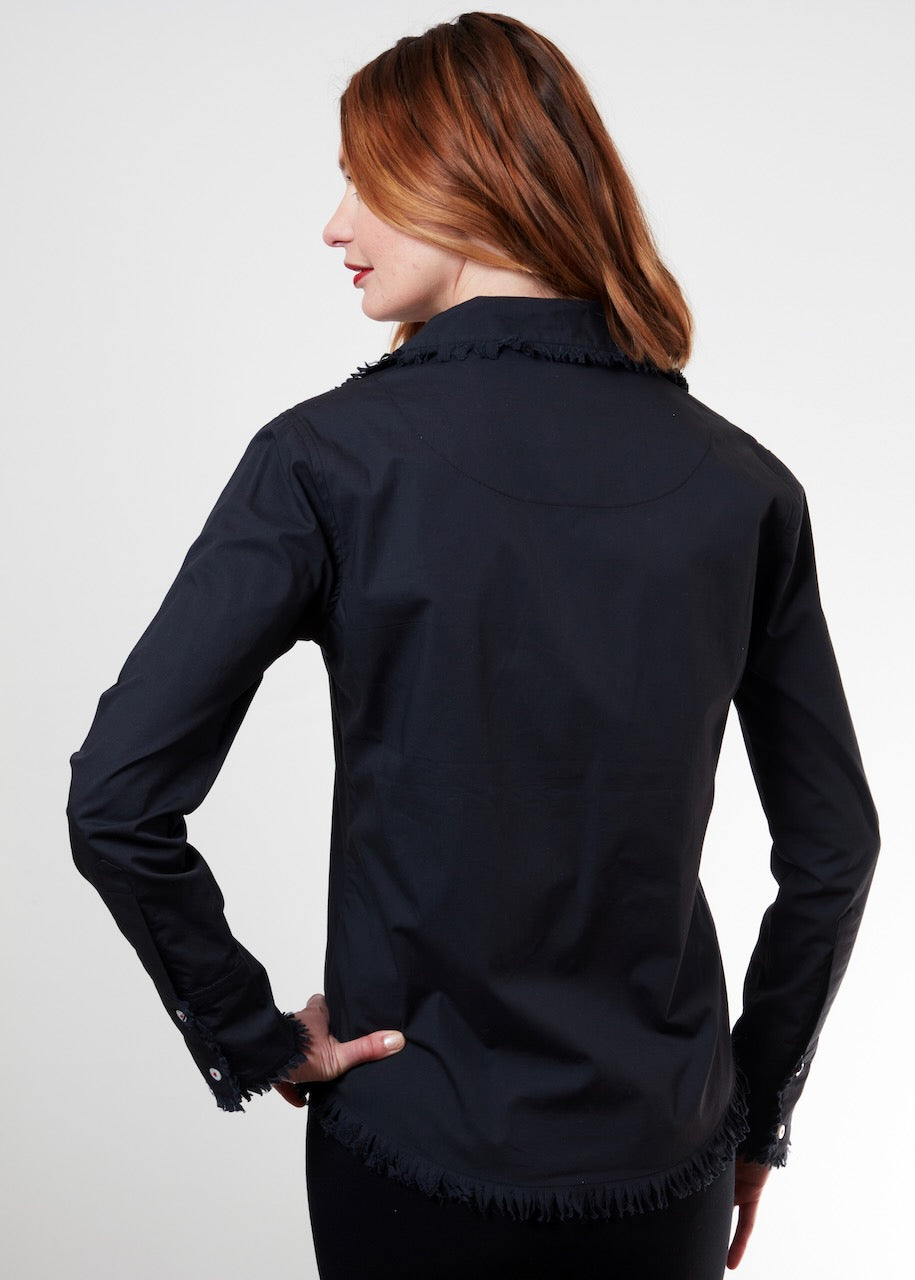 Cape Cod Shirt Black from KADOU Boutique