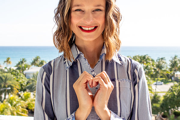 Cape Cod Shirt Blue Stripes from KADOU Boutique