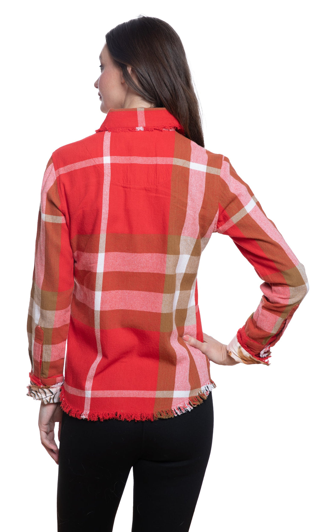 Cape Cod Top Chocolate Red Yarn-Dyed Plaid