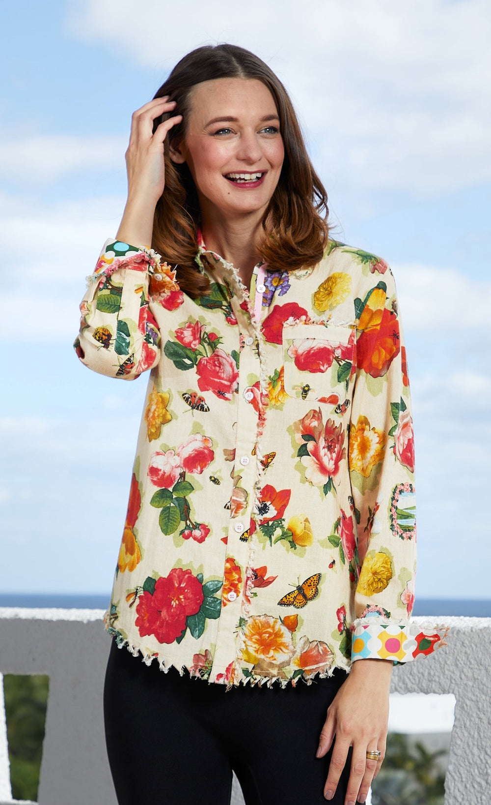Cape Cod Tunic Botanical Print from KADOU Boutique