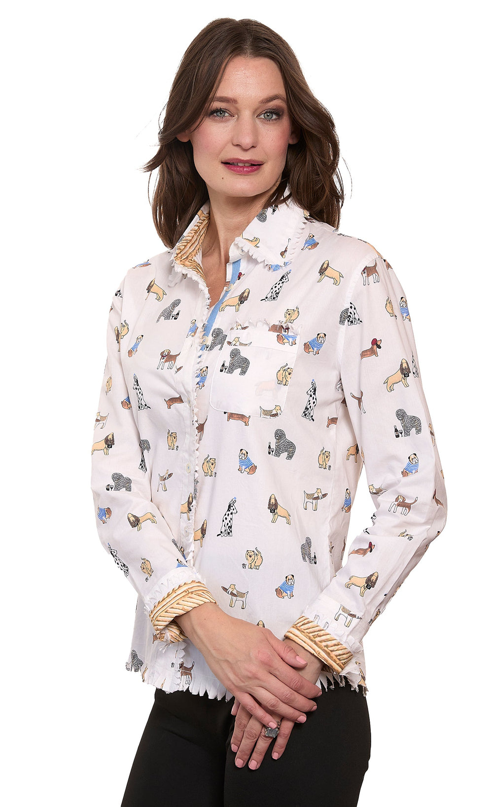 Cape Cod Top with All the French Doggies from KADOU Boutique