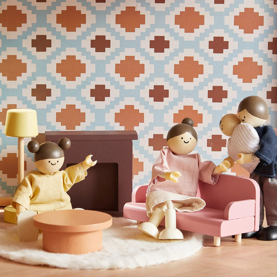 Tiny Land® Sweetwood Pegasus Dollhouse &amp; Wooden Dollhouse Dolls